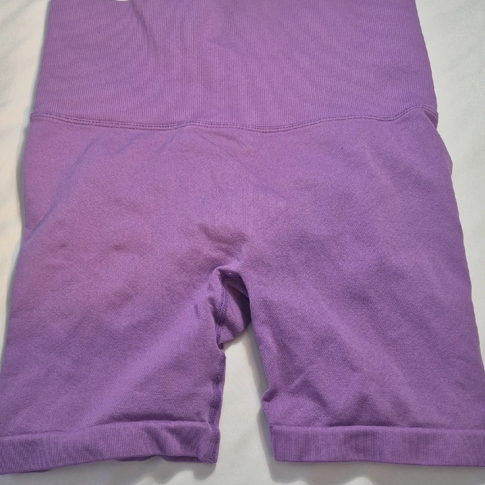 Blue and Purple High-Waisted Athletic Shorts - Picture 5 of 11
